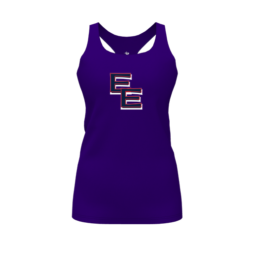 [FT0TRBPP-FYS-LOGO1] Decker Racerback Tank Top (Female Youth S, Purple, Logo 1)