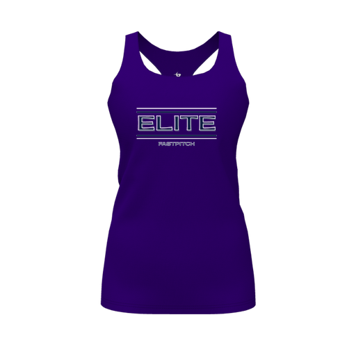 [FT0TRBPP-FYS-LOGO2] Decker Racerback Tank Top (Female Youth S, Purple, Logo 2)