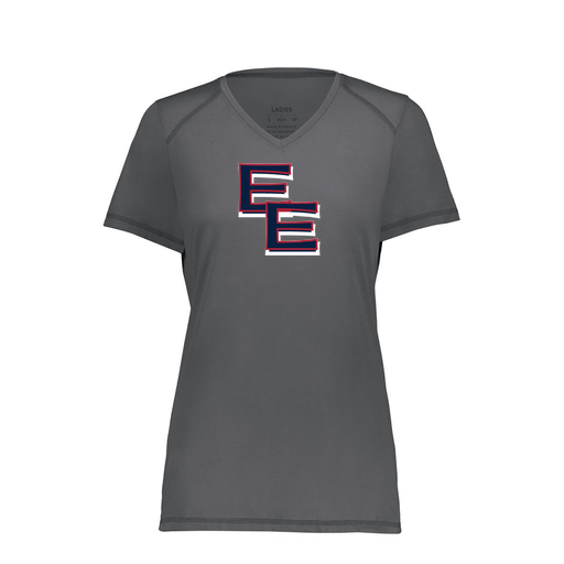 [6844.98D.XS-LOGO1] Women's SoftTouch Short Sleeve (Female Adult XS, Gray, Logo 1)