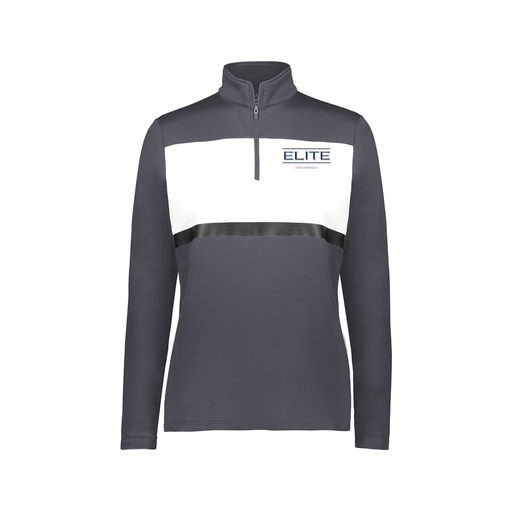 [222791.F52.XS-LOGO2] Ladies Bold 1/4 Zip Pullover (Female Adult XS, Gray, Logo 2)