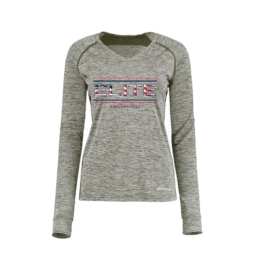 [222770.K94.XS-LOGO3] Ladies Electric Long Sleeve Shirt (Female Adult XS, Gray, Logo 3)