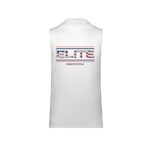 [222590.005.XS-LOGO3] Men's CoolDry Sleeveless Hoodie (Adult XS, White, Logo 3)