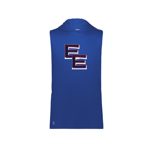 [222590.060.XS-LOGO1] Men's CoolDry Sleeveless Hoodie (Adult XS, Royal, Logo 1)