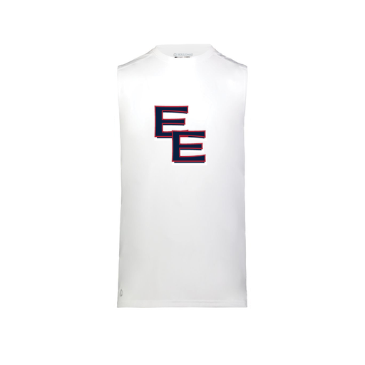 [222593.005.S-LOGO1] Men's CoolDry TankTop (Adult S, White, Logo 1)