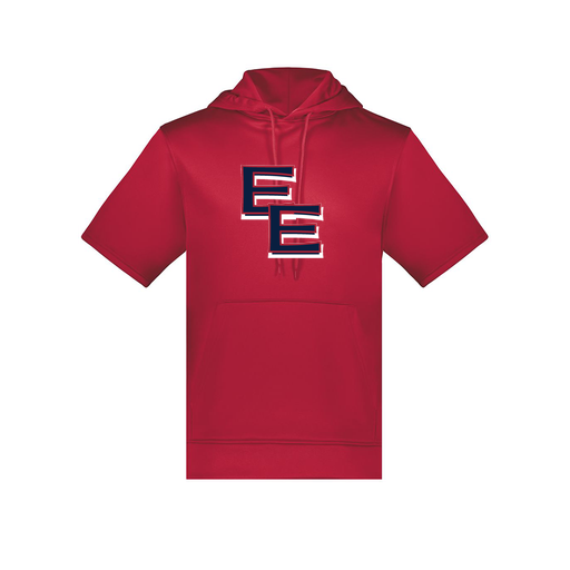 [6871.083.S-LOGO1] Men's Dri Fit Short Sleeve Hoodie (Adult S, Red, Logo 1)