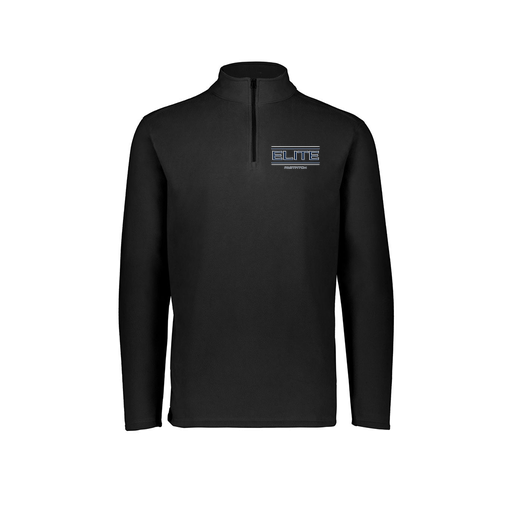 [6863.080.XS-LOGO2] Men's MicroFleece 1/4 Zip Pullover (Adult XS, Black, Logo 2)
