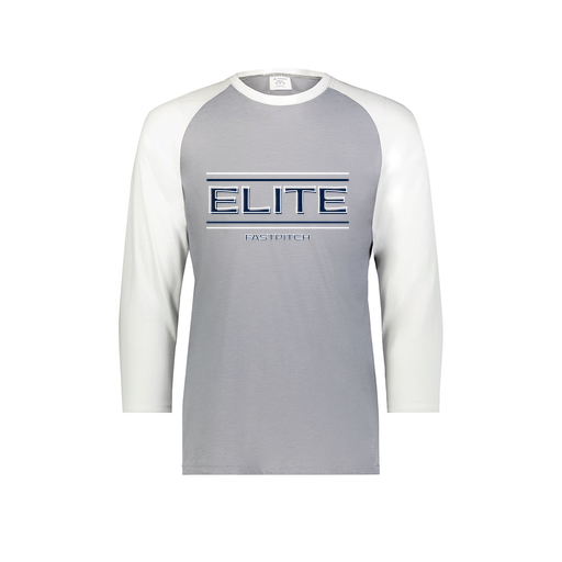 [6879.74S.S-LOGO2] Men's Vintage 3/4 Sleeve T-Shirt (Adult S, White, Logo 2)