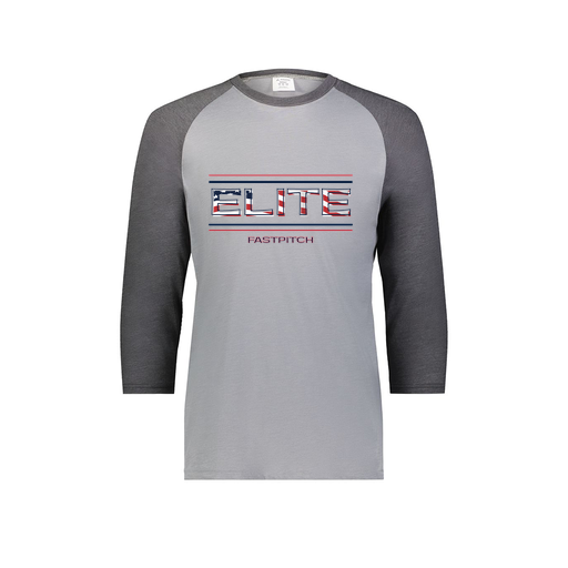 [6880.30V.S-LOGO3] Youth Vintage 3/4 T-Shirt (Youth S, Gray, Logo 3)