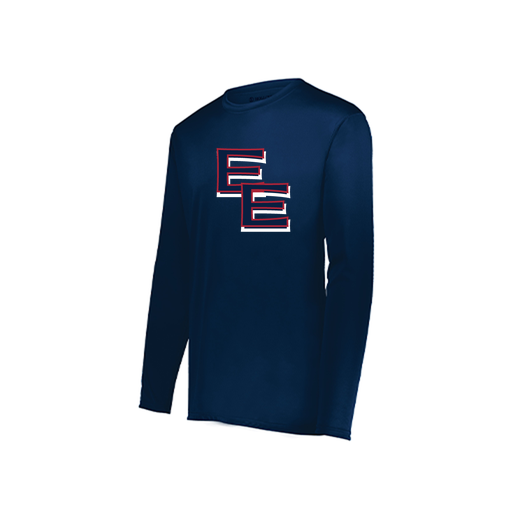 [222822.065.XS-LOGO1] Men's LS Smooth Sport Shirt (Adult XS, Navy, Logo 1)