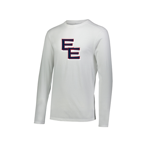 [FTLCUBWH-AXS-LOGO1] Decker Men's Tri-Blend T-Shirt - Long Sleeve (Adult XS, White, Logo 1)