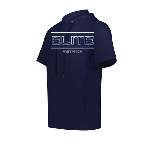 [222505.065.S-LOGO2] Men's Venturs Soft Knit Short Sleeve Hoodie (Adult S, Navy, Logo 2)