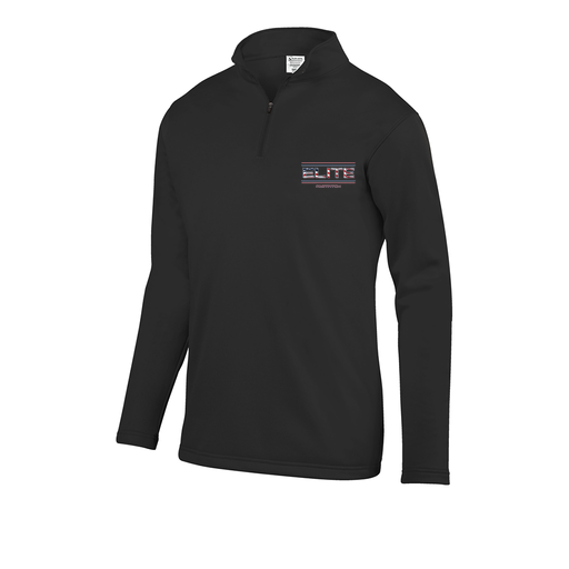 [FOLQFFBK-YS-LOGO3] Decker Youth FlexFleece 1/4 Zip (Youth S, Black, Logo 3)